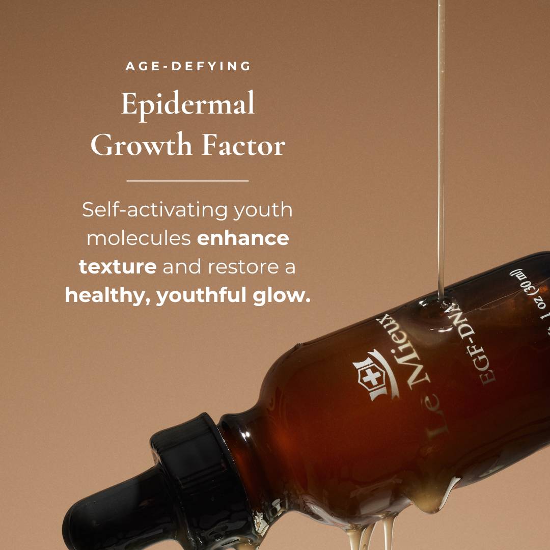 Le Mieux EGF DNA serum bottle with texture epidermal growth factor benefits